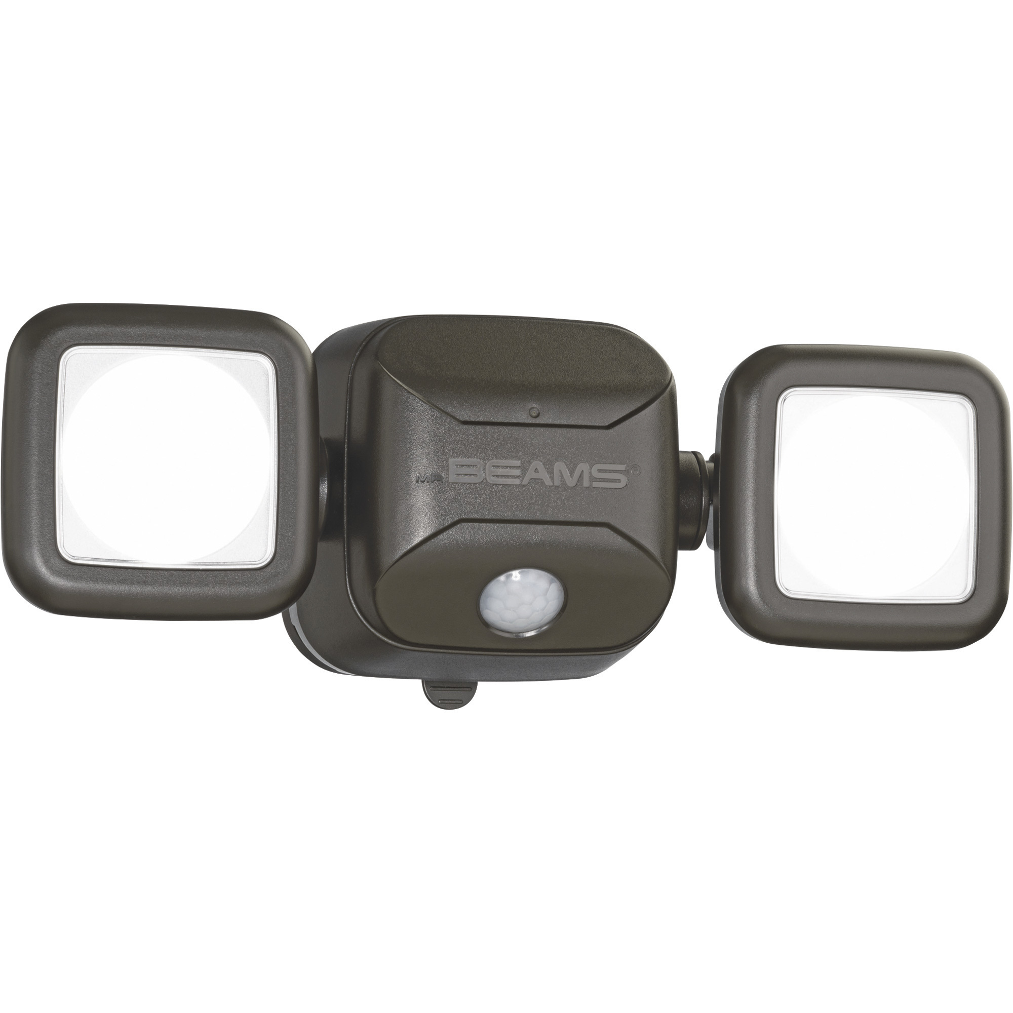 Mr. Beams Wireless Dual Head Motion Sensor Security LED Spotlight, 500 Lumens, Brown, Model# MB3000-BRN-01